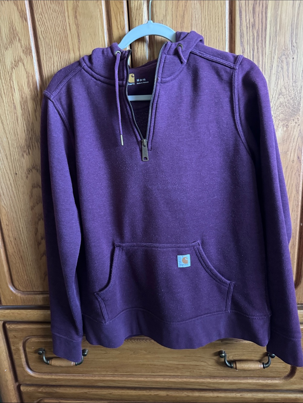 Carhartt Womens Plum Zip-Up Hooded Sweatshirt